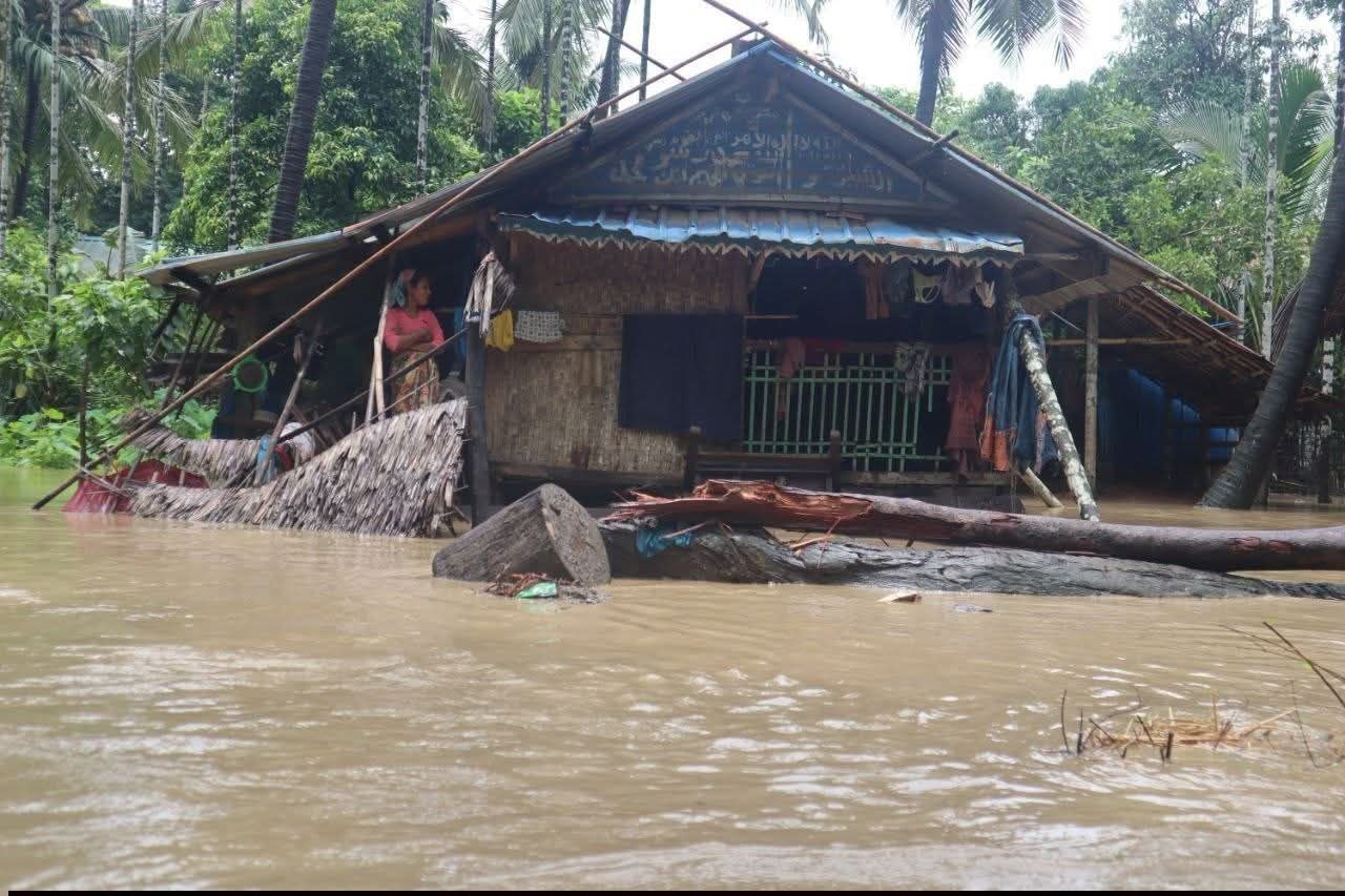 Flooding Affects More Than 70 Wards and Villages across Arakan, Says HDCO