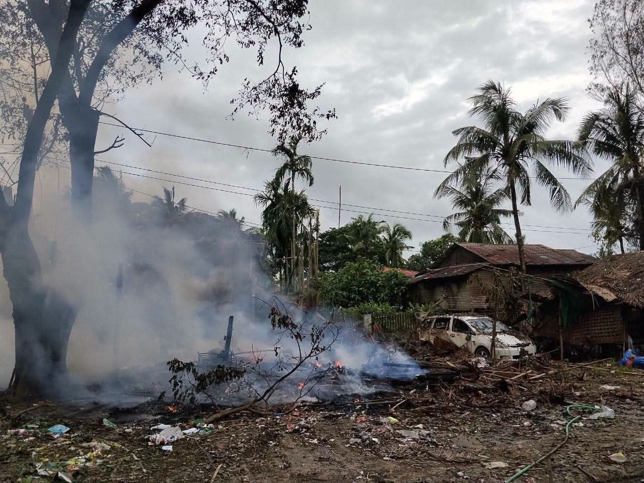 Thandwe Airstrike by Myanmar Junta Kills Four Civilians, Damages Homes and Shops
