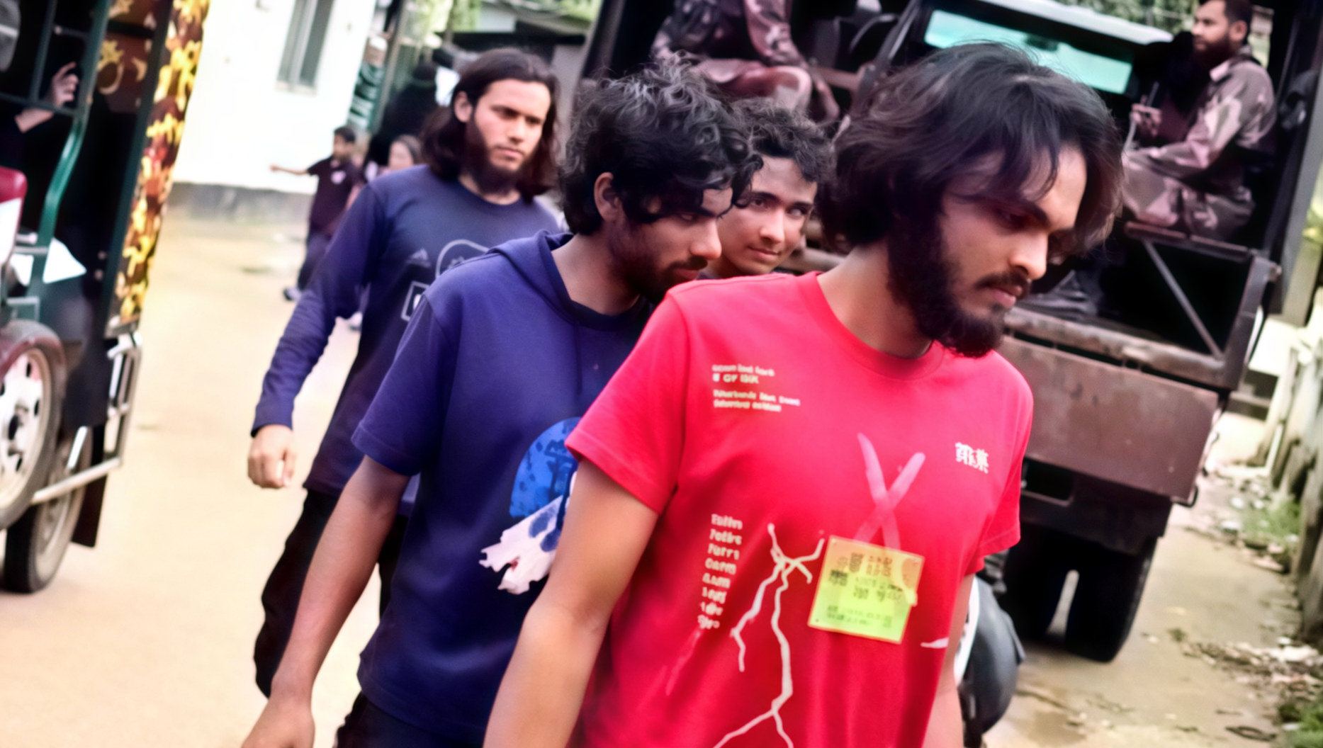 Alleged ARSA members seen after being rescued.