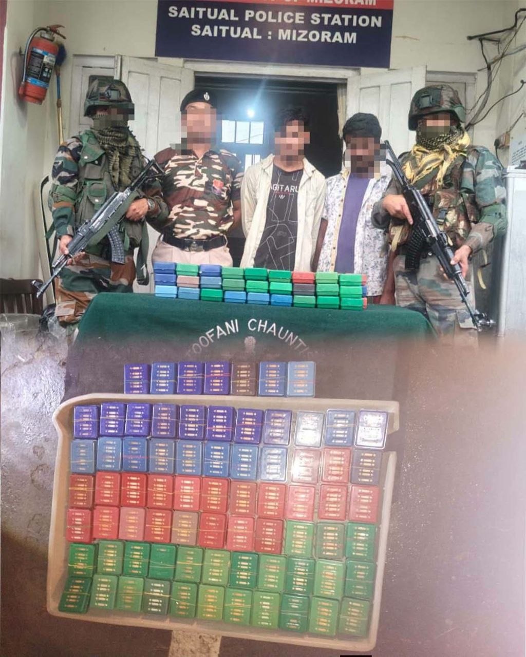 On August 13, 2026, Assam Rifles and Mizoram Police seized the narcotics during a joint operation. (Photo: The Assam Rifles)
